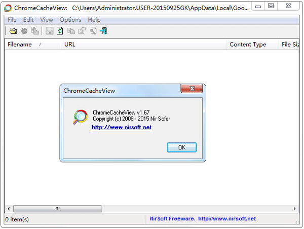 ChromeCacheView(Chrome(缓存查看) V1.67 英文版