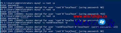 Win7�׽�רҵ��mysql����������ʾerror 1045��ν��